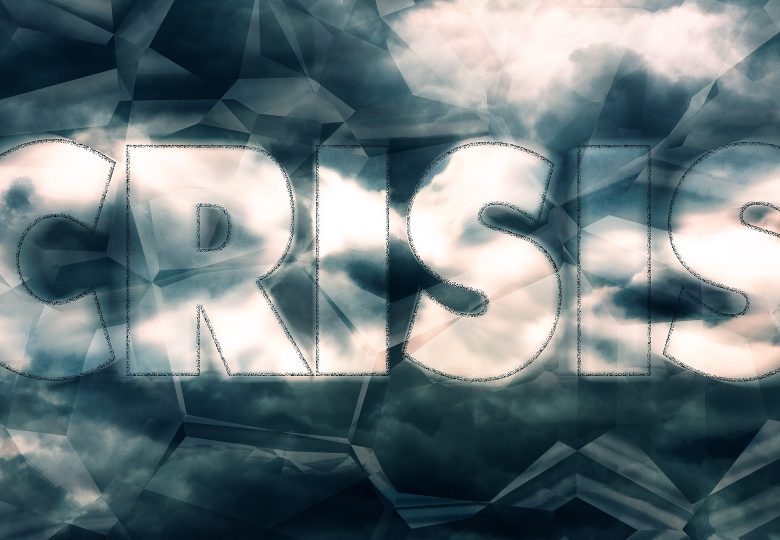 Cartel con la palabra crisis